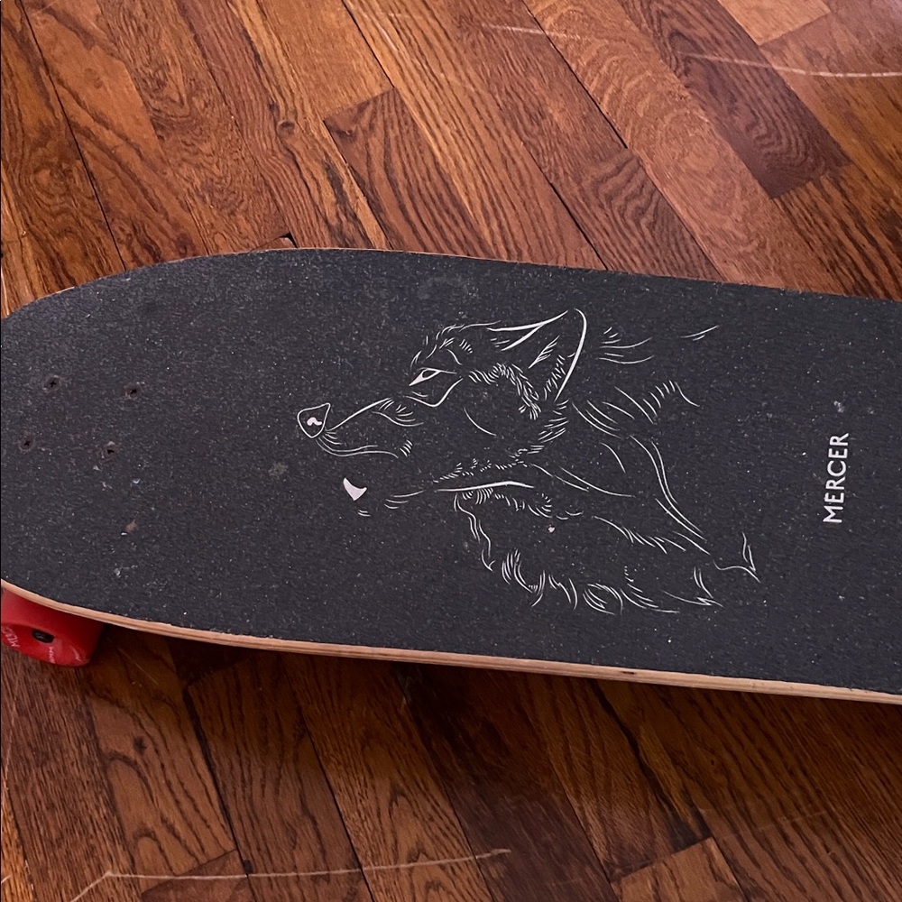 Mercer Longboard with Wolf Design